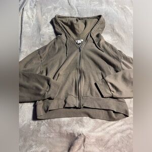 Crop zip up hoodie